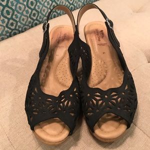 Spring Step Wedge Slingback Sandals